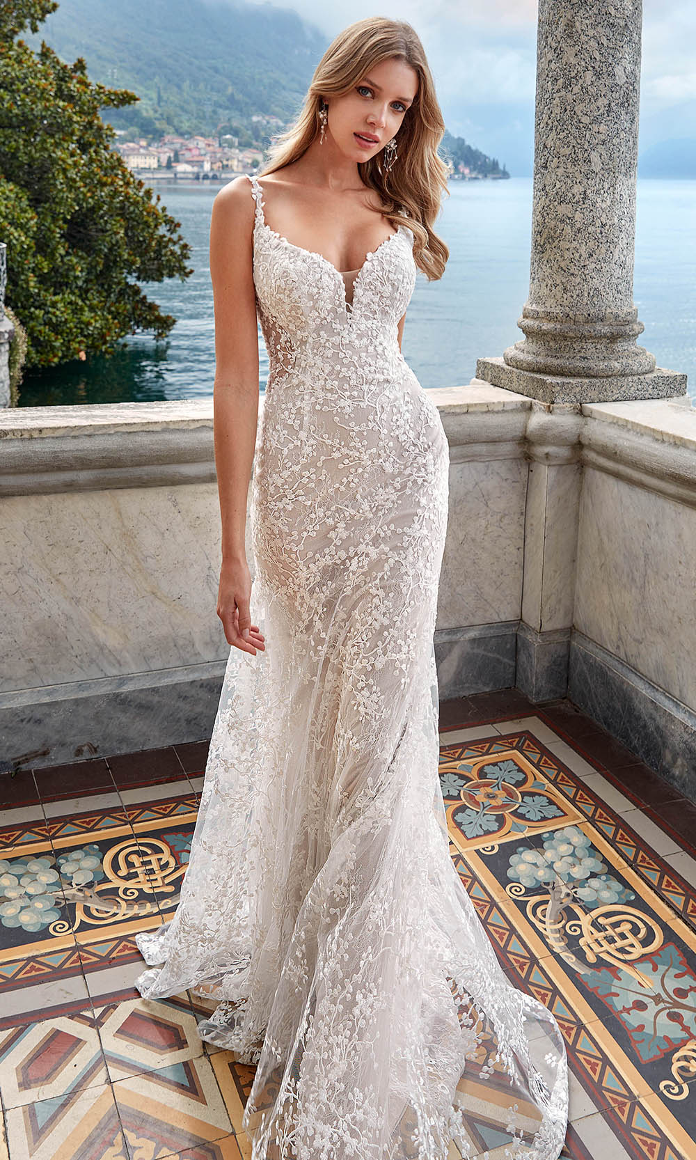 Alyce Paris 7077 - Spaghetti Strap Lace Bodice Bridal Dress Wedding Dresses