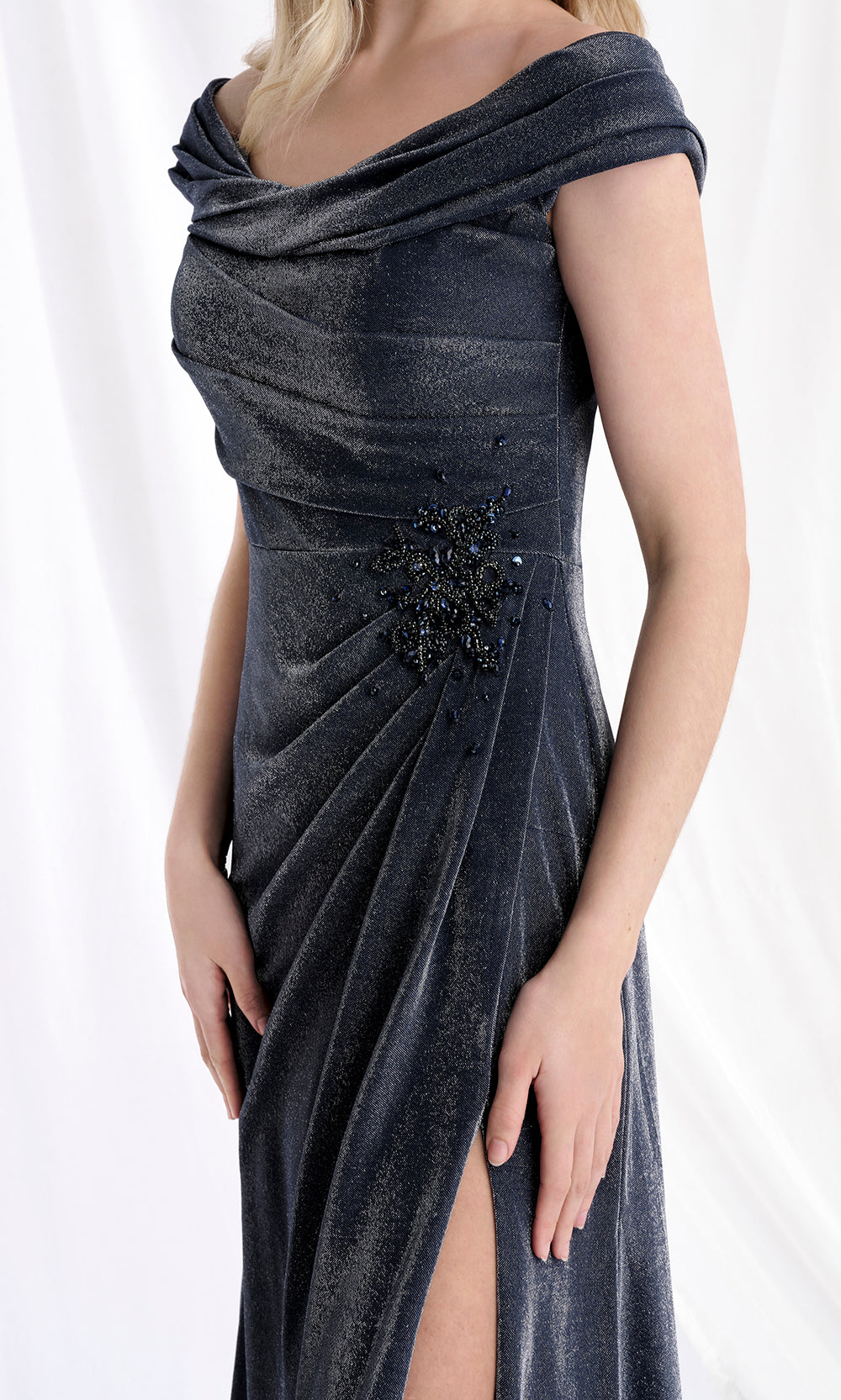 MGNY By Mori Lee 73152 - Cap Sleeve Ruched Evening Gown Mother of the Bride Dresses