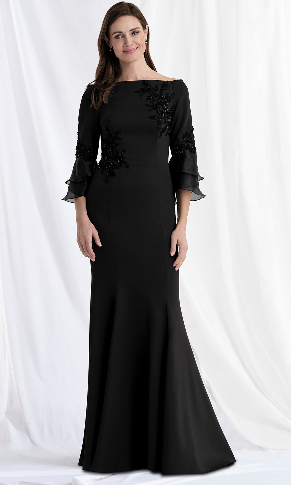 MGNY By Mori Lee 73157 - Bateau Neckline Scuba Trumpet Gown Mother of the Bride Dresses