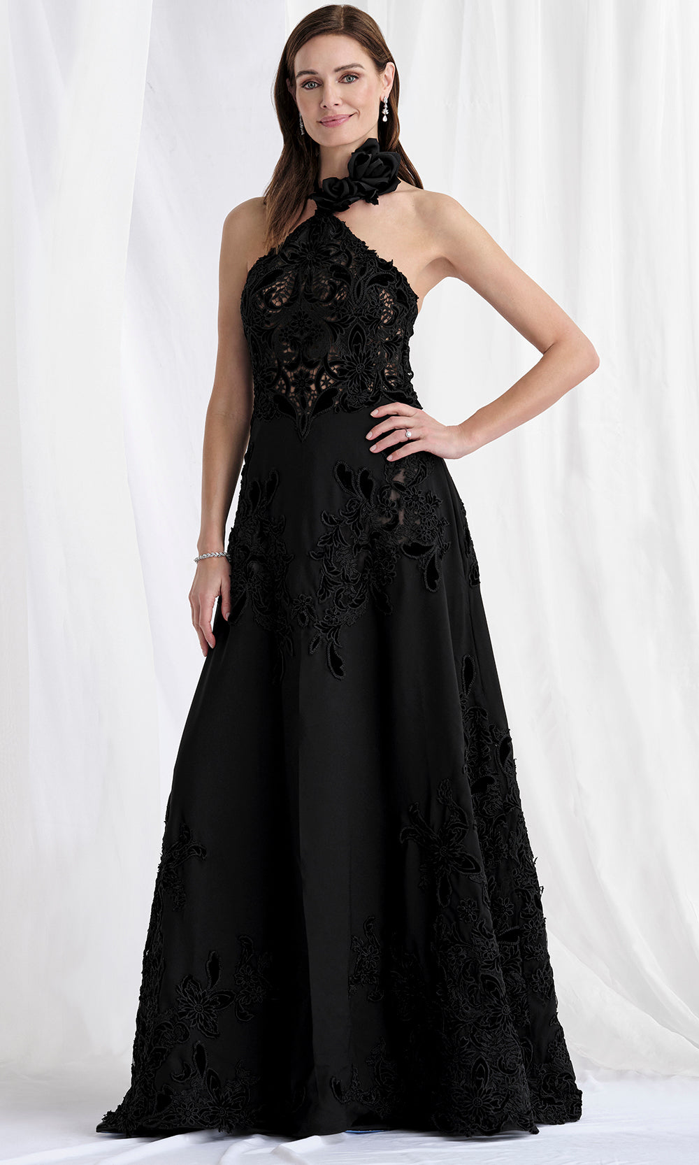 MGNY By Mori Lee 73159 - Sleeveless Halter Velvet Gown Mother of the Bride Dresses