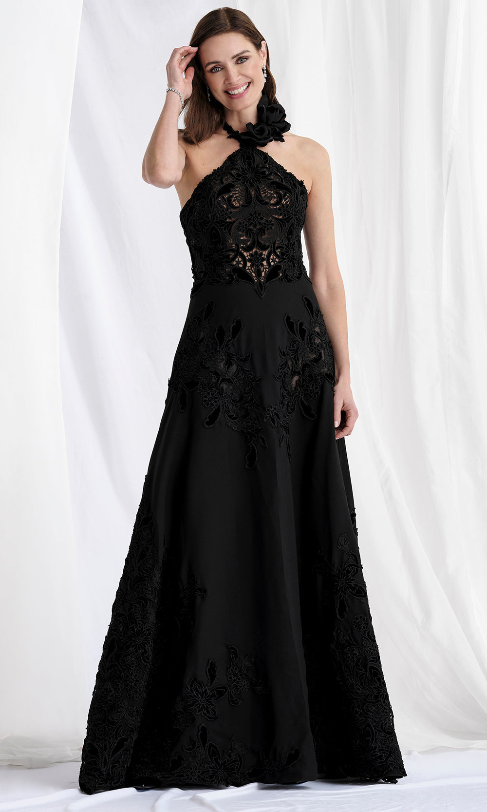 MGNY By Mori Lee 73159 - Sleeveless Halter Velvet Gown Mother of the Bride Dresses