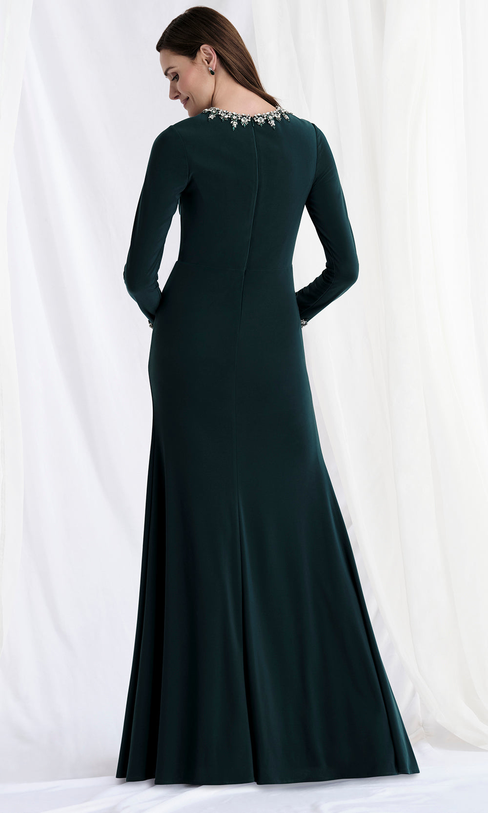 MGNY By Mori Lee 73166 - Ruched Bodice Jewel Neckline Gown Mother of the Bride Dresses