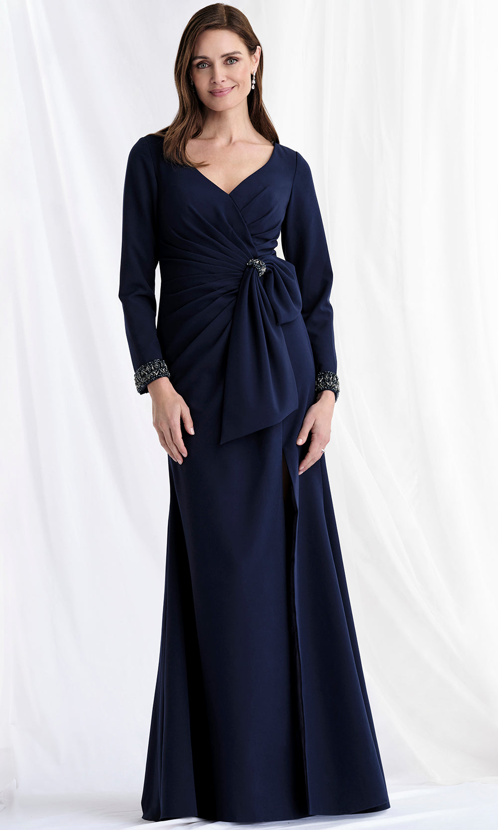 MGNY By Mori Lee 73172 - Beaded Cuff Sheath Evening Gown Mother of the Bride Dresses