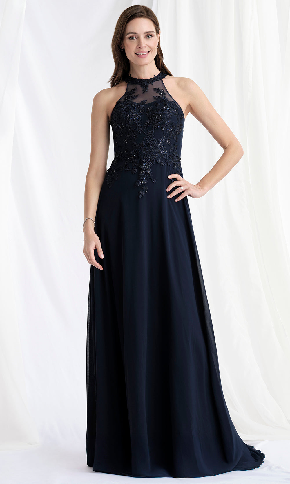MGNY By Mori Lee 73177 - Embellished Chiffon A-Line Gown Mother of the Bride Dresses