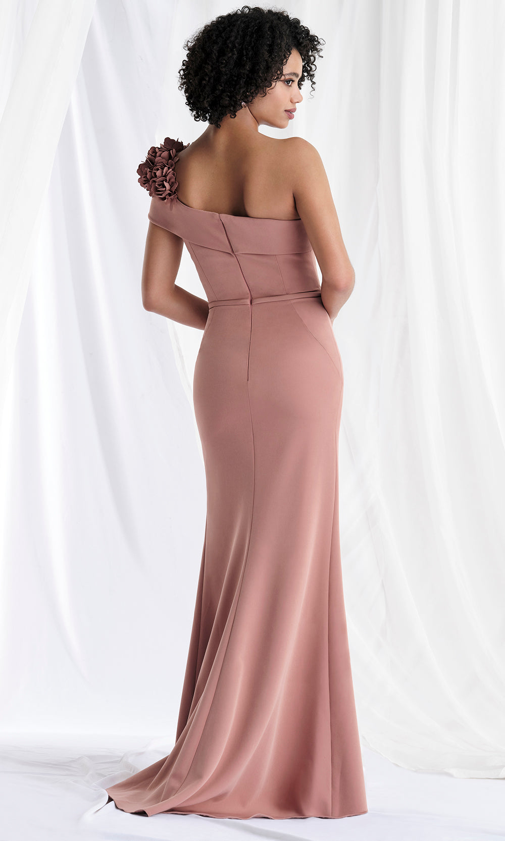 MGNY By Mori Lee 73180 - Asymmetric Crepe Evening Gown with Slit Mother of the Bride Dresses