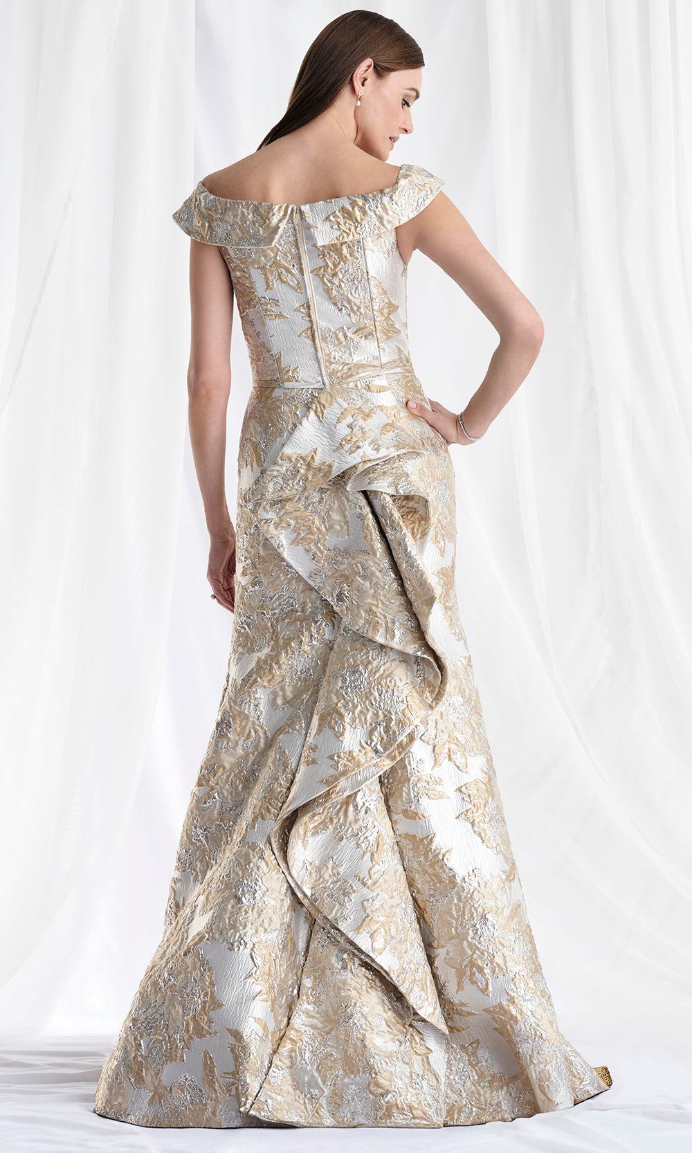 MGNY By Mori Lee 73181 - Trumpet Skirt Off Shoulder Brocade Gown Mother of the Bride Dresses