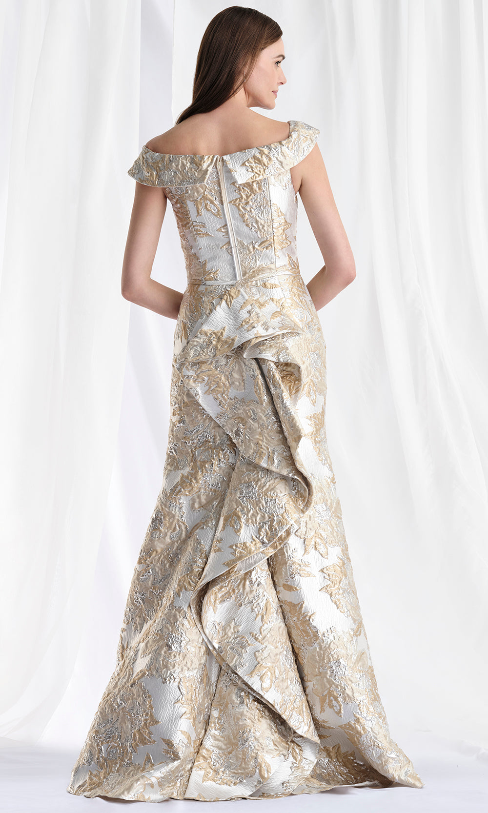 MGNY By Mori Lee 73181 - Trumpet Skirt Off Shoulder Brocade Gown Mother of the Bride Dresses