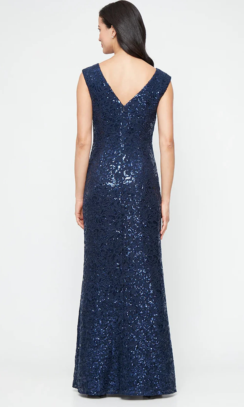 Alex Evenings 81122751 - Sleeveless Lace Gown with Ruffle Detail Formal Gowns