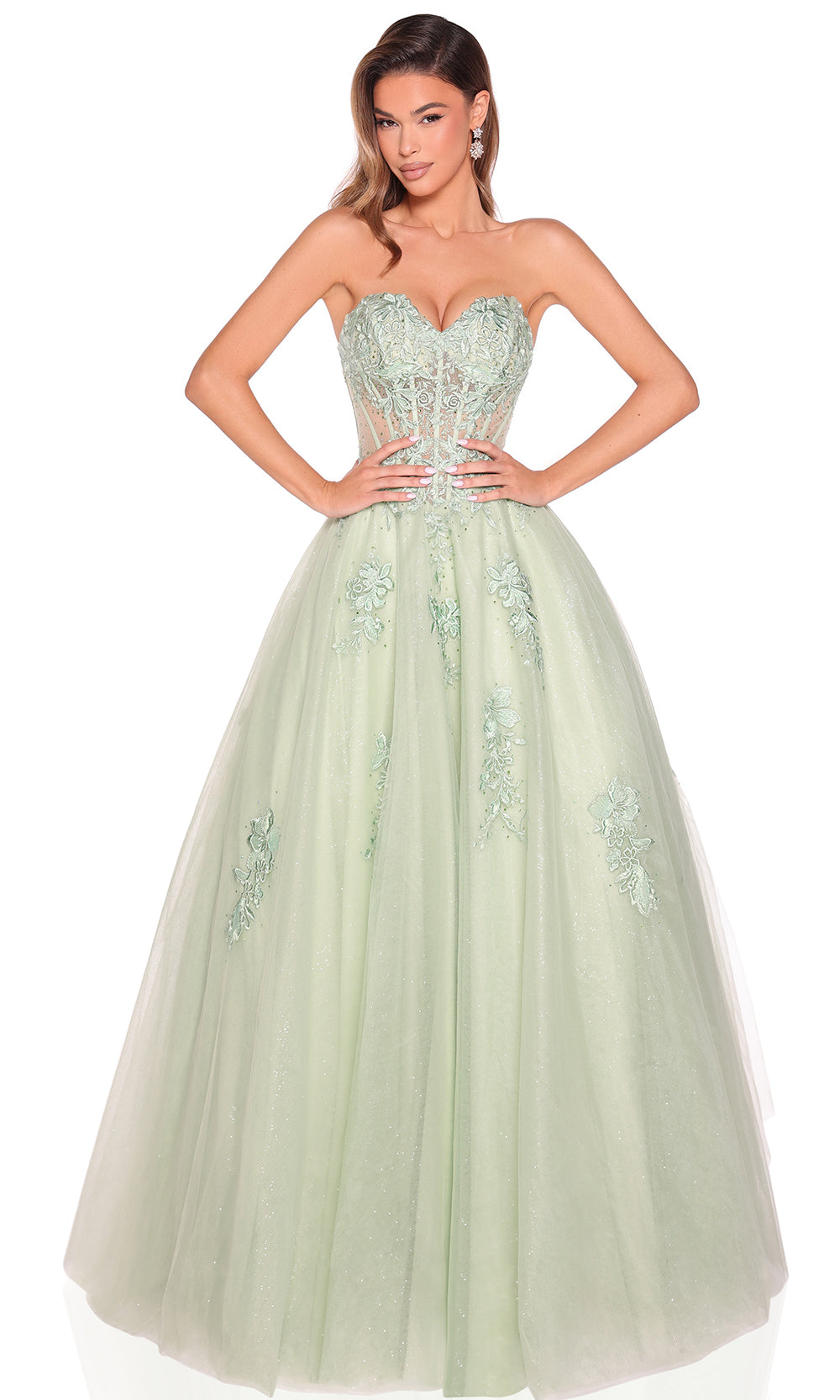 Amarra 89011 - Sweetheart Lace Appliqued Ballgown Ball Gowns