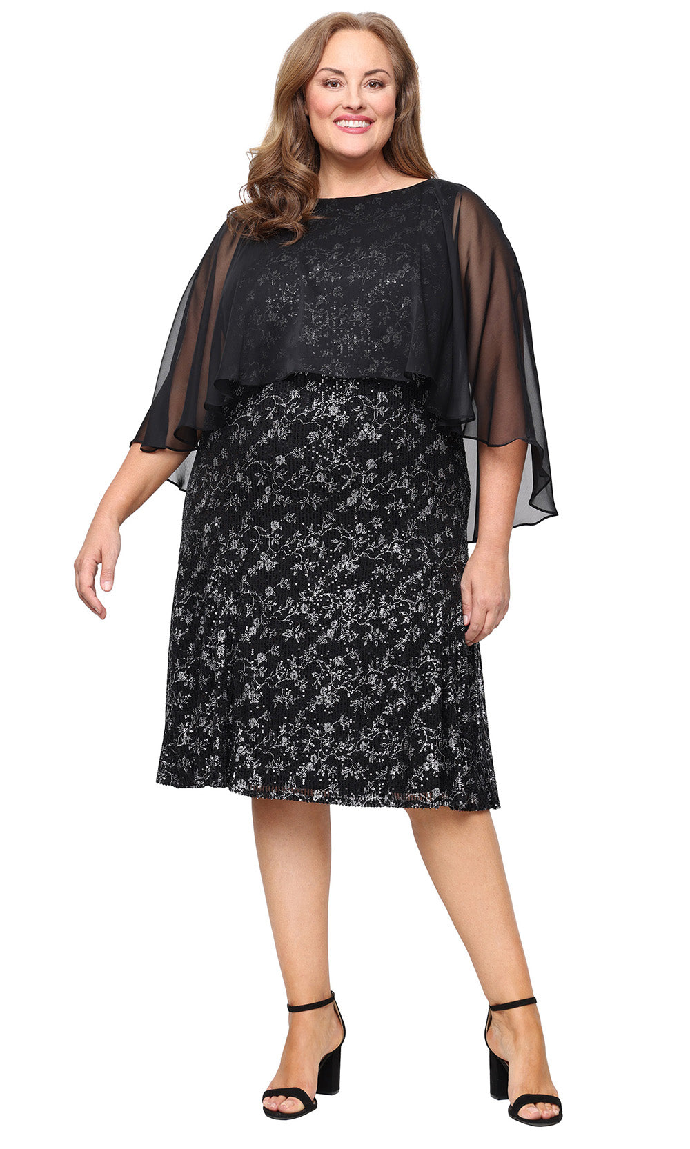 S.L. Fashions 9496488 - Bateau Neck Knee-Length Dress S.L. Fashions 9496488 - Bateau Neck Knee-Length Dress