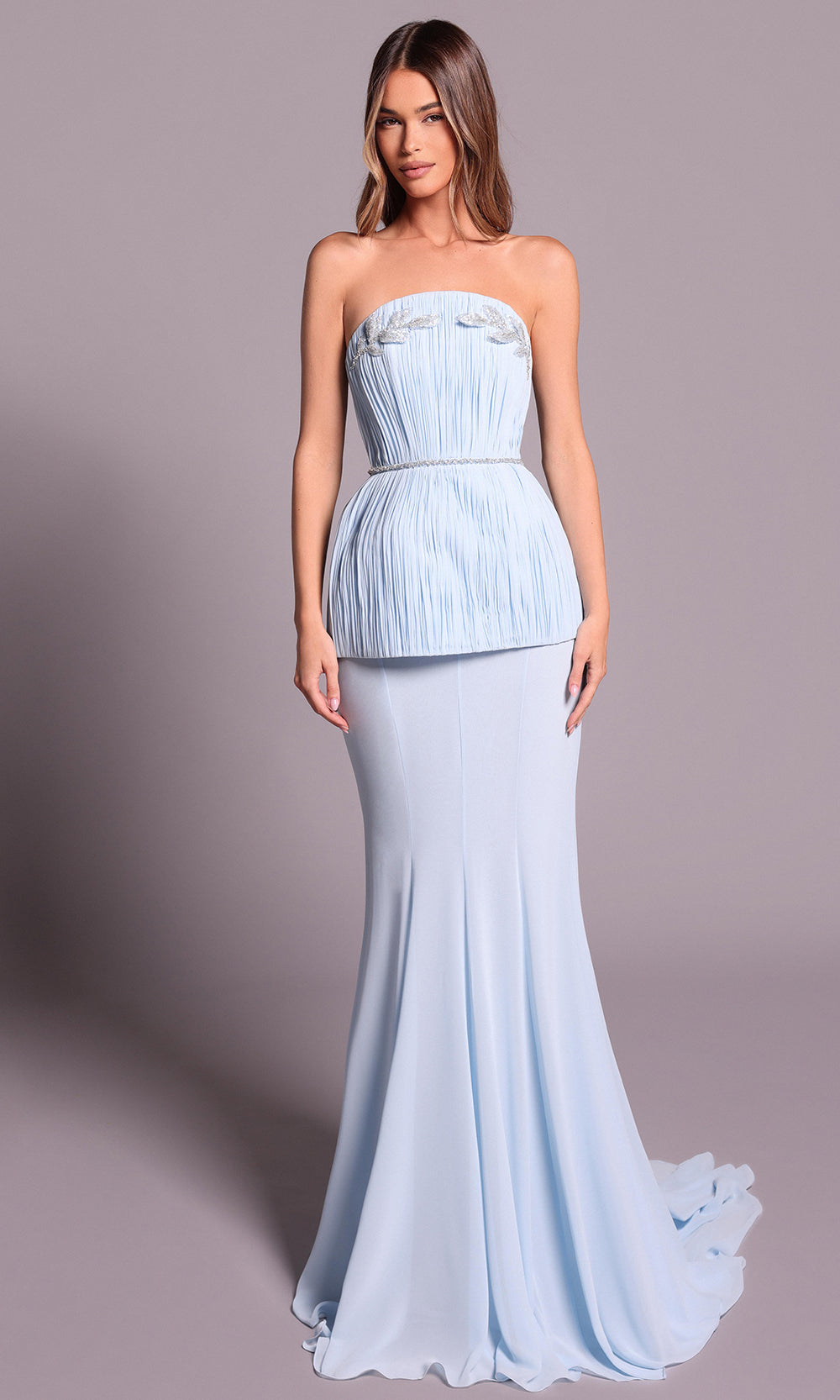 Tarik Ediz 99123 - Long Chiffon Sheath Dress