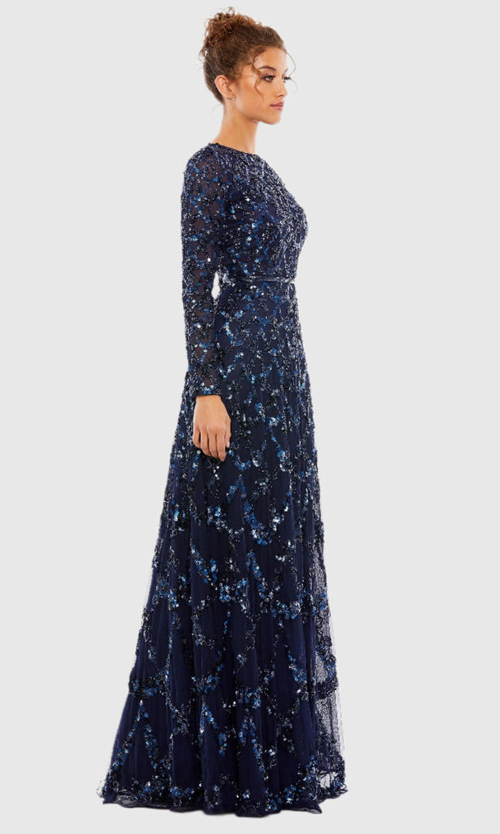 Mac Duggal A5496 - High Neck A-line Evening Gown Evening Dresses