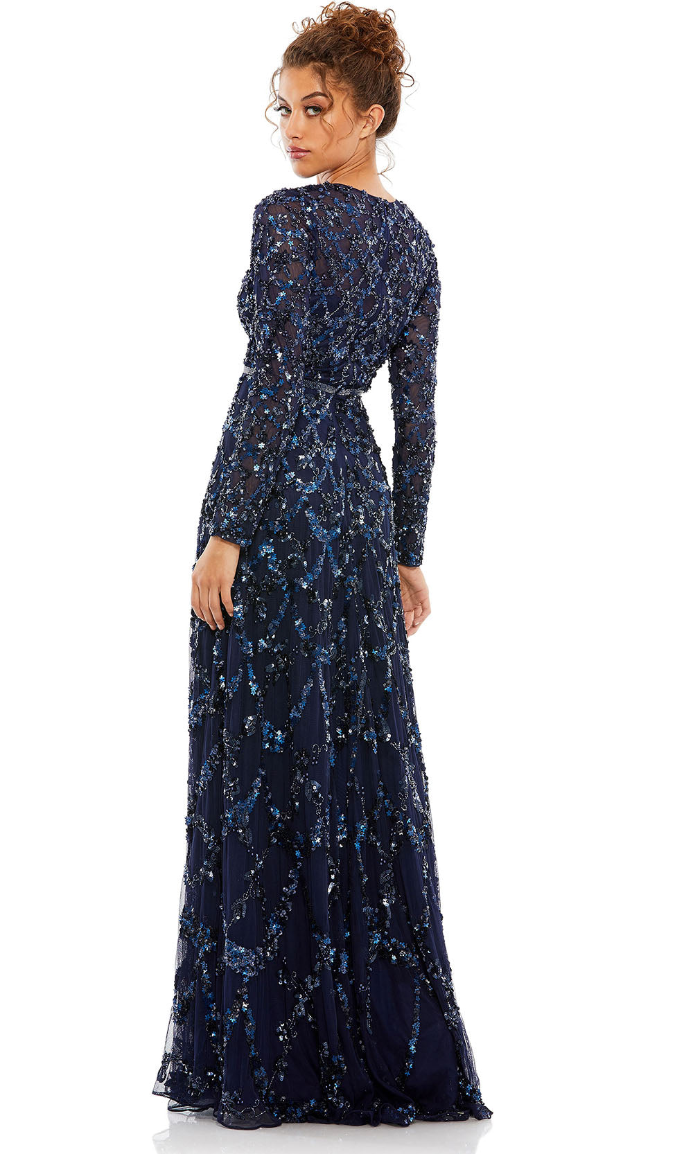 Mac Duggal A5496 - High Neck A-line Evening Gown Evening Dresses