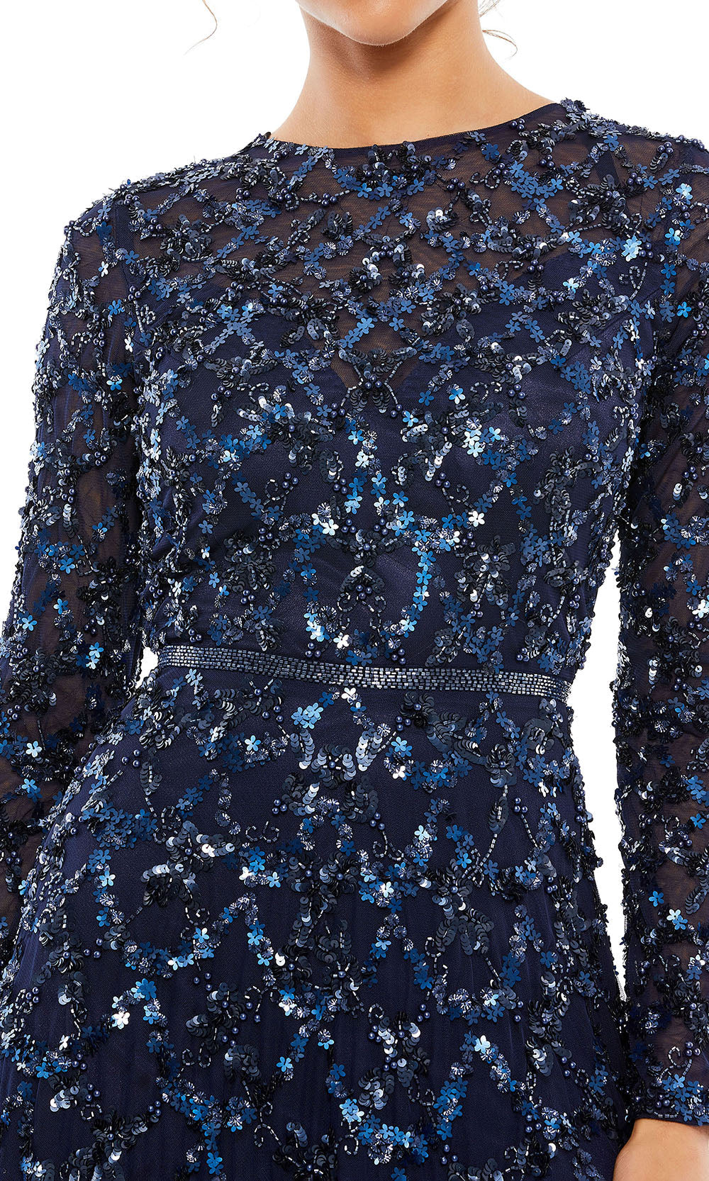 Mac Duggal A5496 - High Neck A-line Evening Gown Evening Dresses