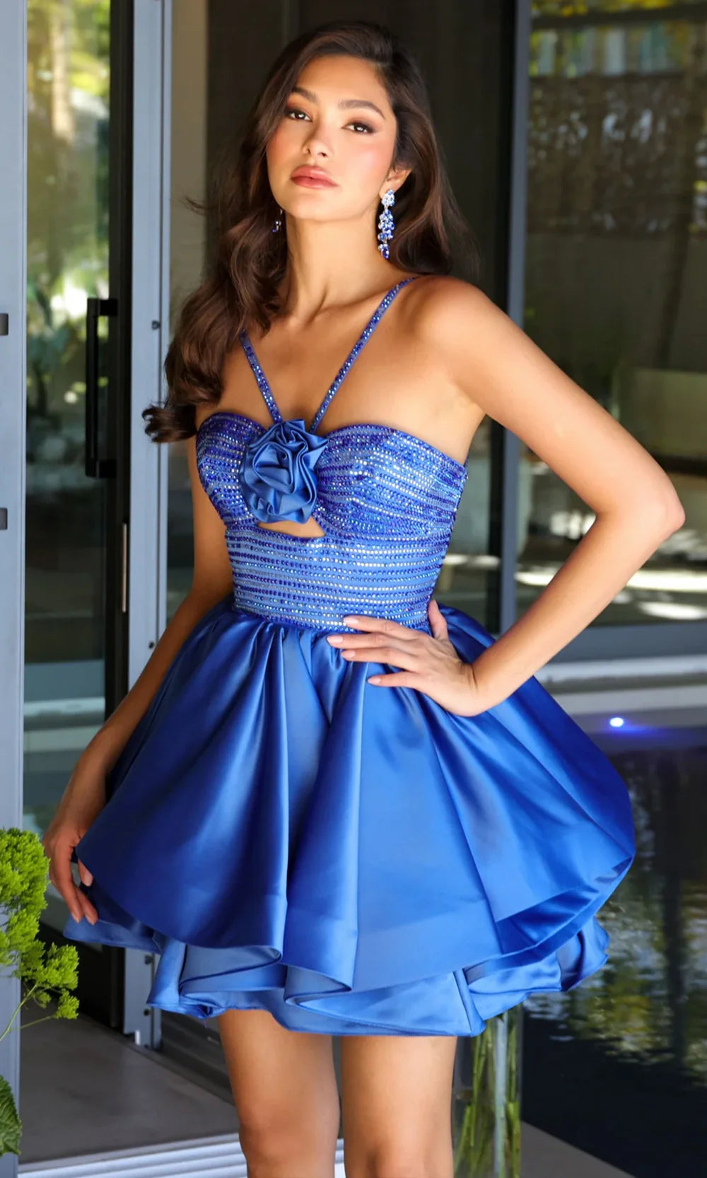 Ava Presley 26354 - Sweetheart Layered Skirt Satin Dress Cocktail Dresses