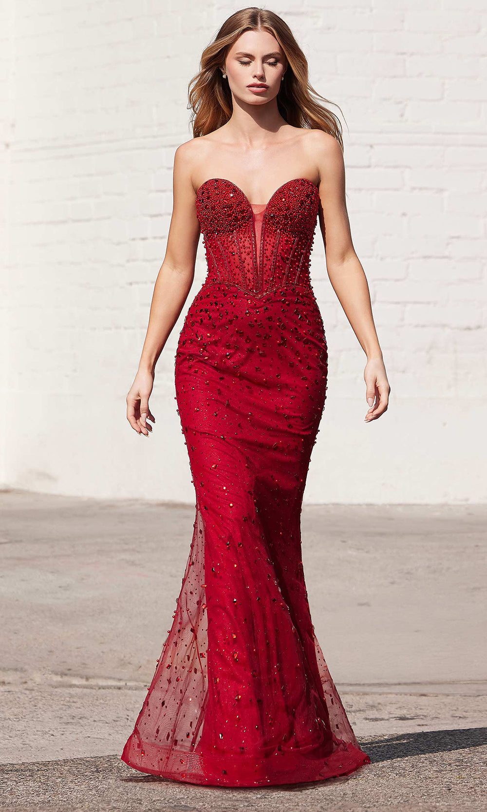 Ladivine CC8885 - Corset Sweetheart Neck Prom Gown Ladivine CC8885 - Corset Sweetheart Neck Prom Gown