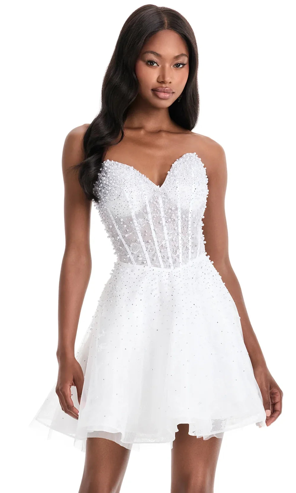 Ashley Lauren 4924 - Short A-line Sweetheart Dress with Beads Cocktail Dresses