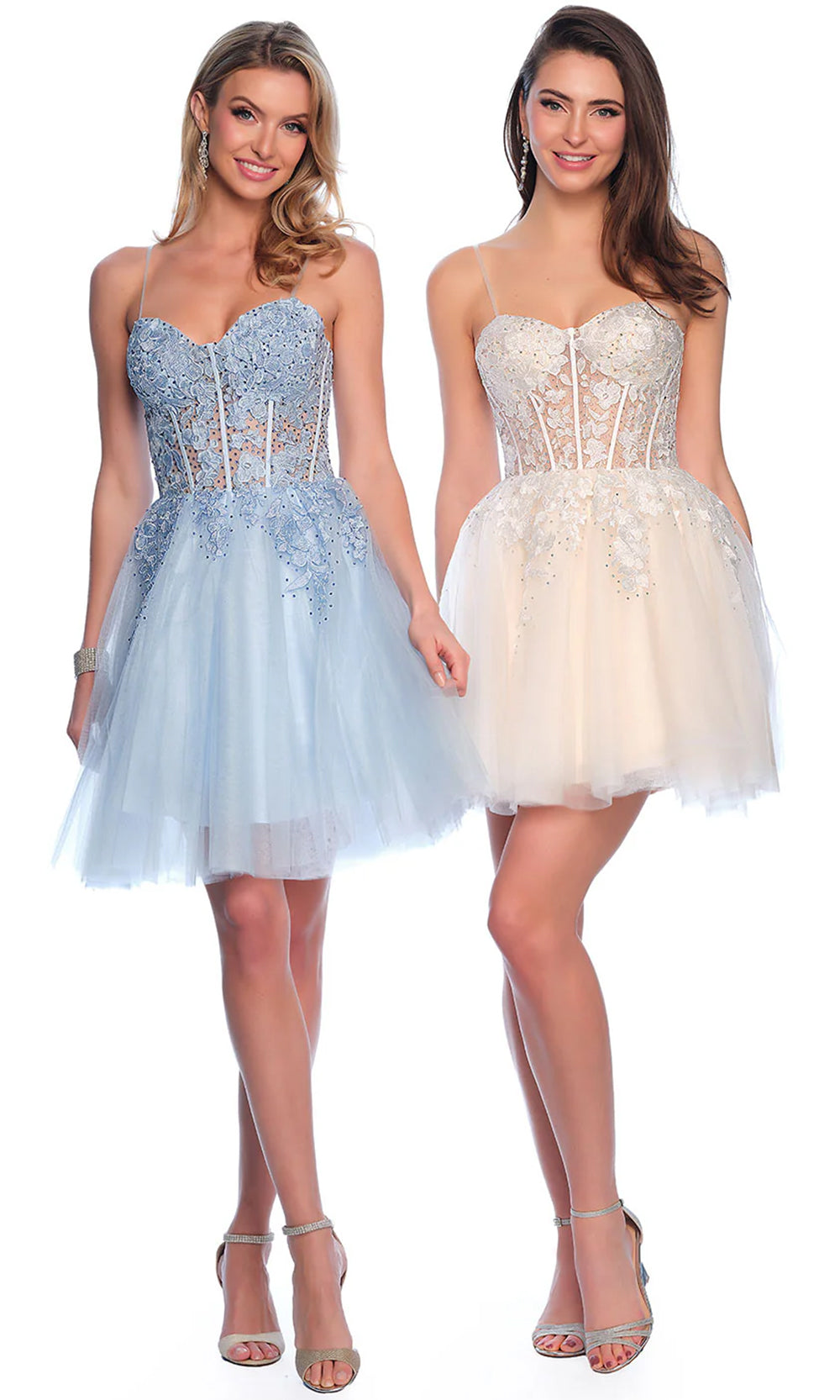 Dave & Johnny 11206 - Sweetheart A-Line Cocktail Dress