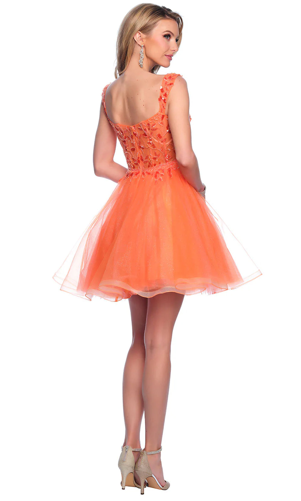 Dave & Johnny 12038 - Sleeveless Beaded Cocktail Dress