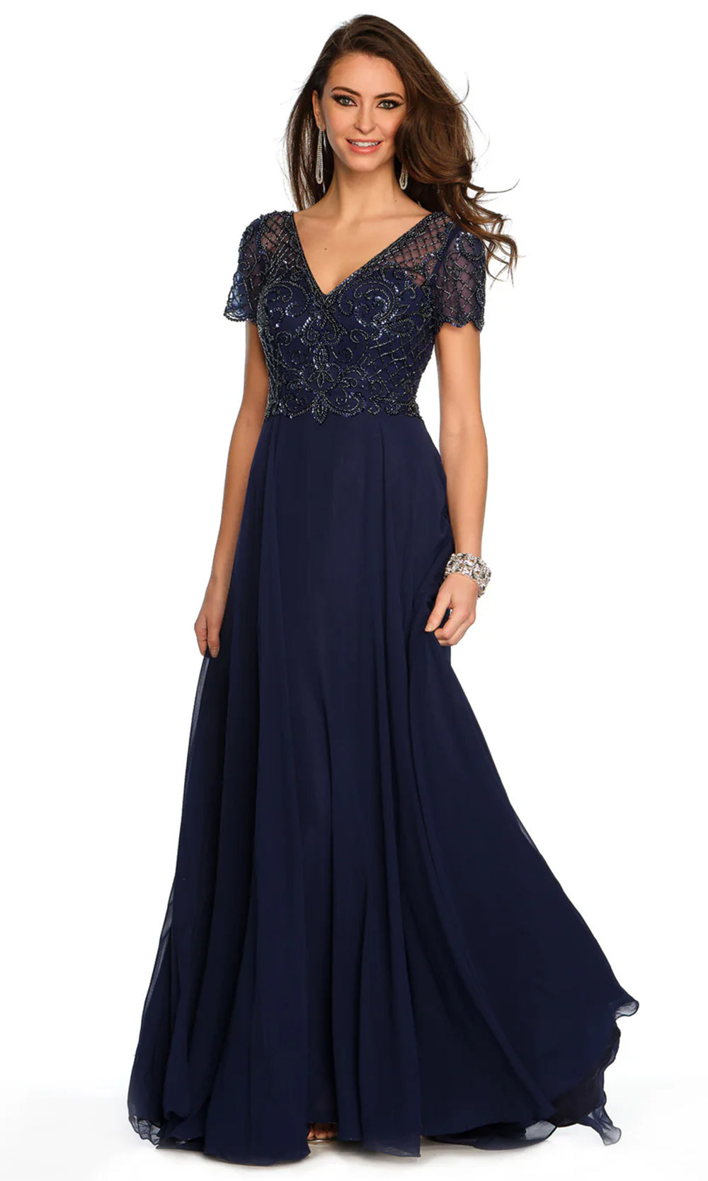 Dave and Johnny A9322 Long Formal Dress - PromGirl Black / 8 Dave and Johnny A9322 Long Formal Dress - PromGirl Black / 8
