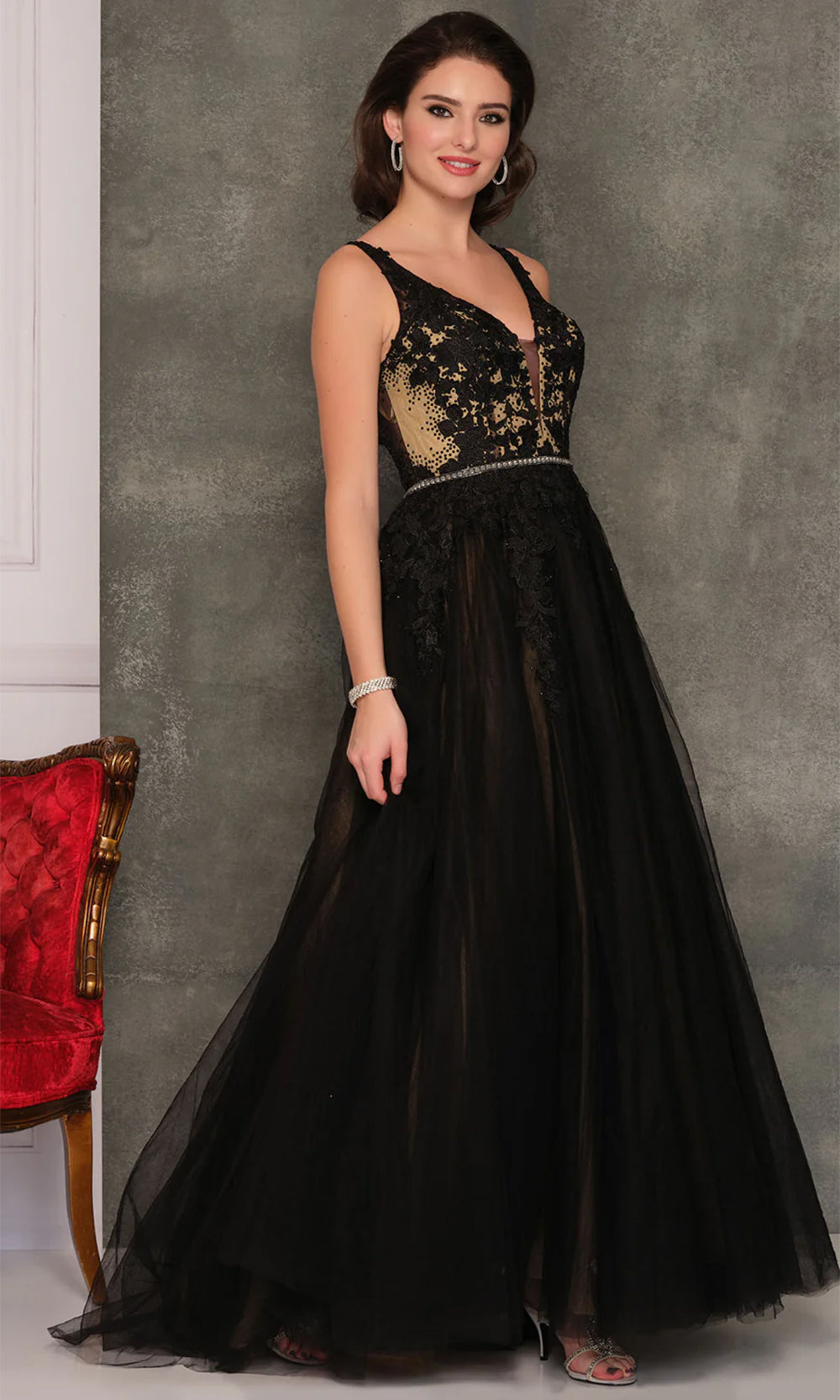 Dave & Johnny Bridal 10246W - Applique A-Line Bridal Gown