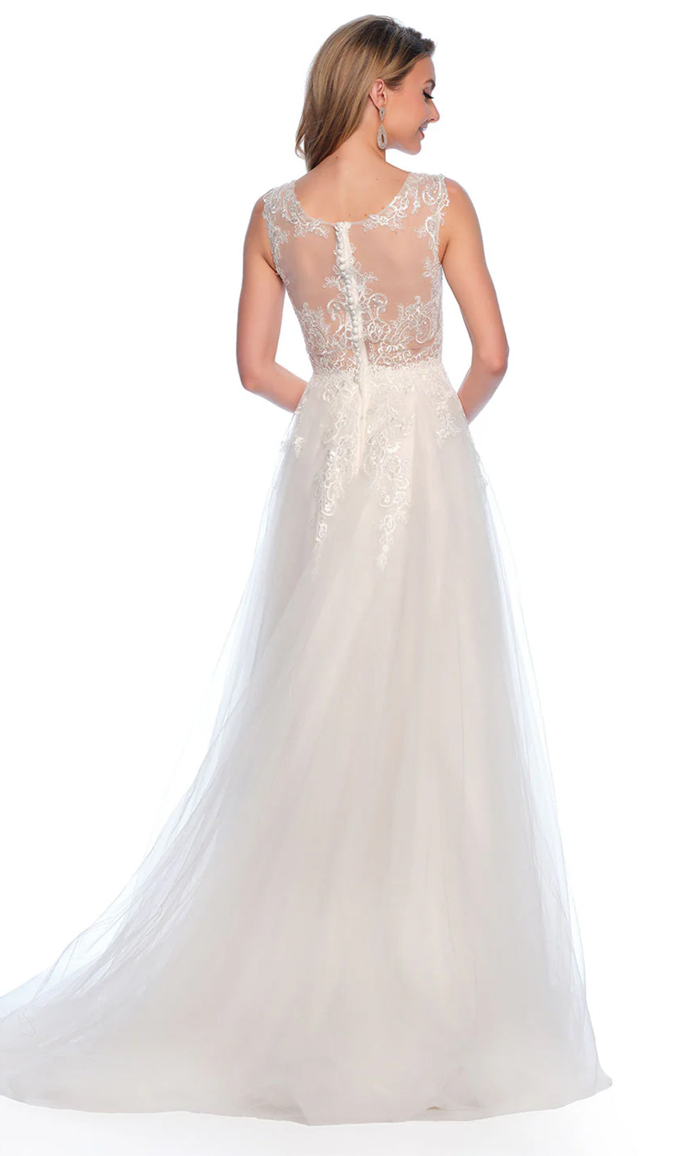 Dave & Johnny Bridal 10464W - Embroidered A-Line Bridal Gown
