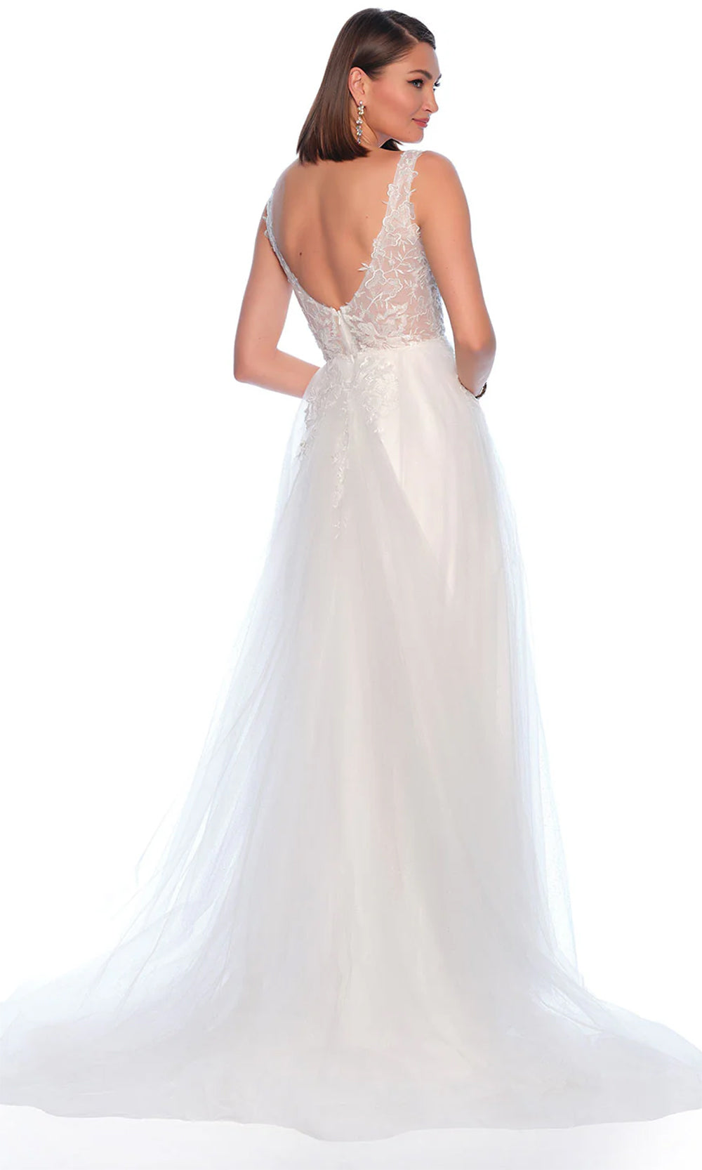 Dave & Johnny Bridal 11150 - High Slit A-Line Bridal Gown