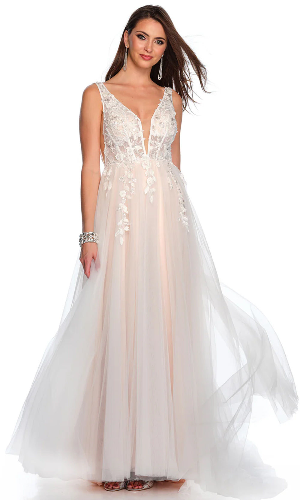 Dave & Johnny Bridal 11466 - Embroidered Bodice Bridal Gown
