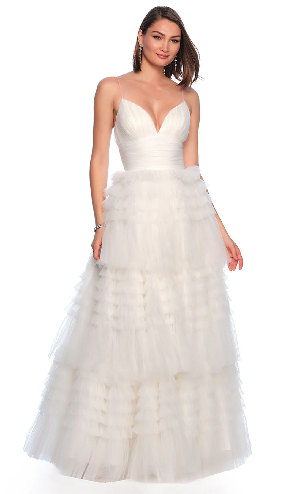 Dave & Johnny Bridal 11588 - Shirred A-Line Bridal Gown