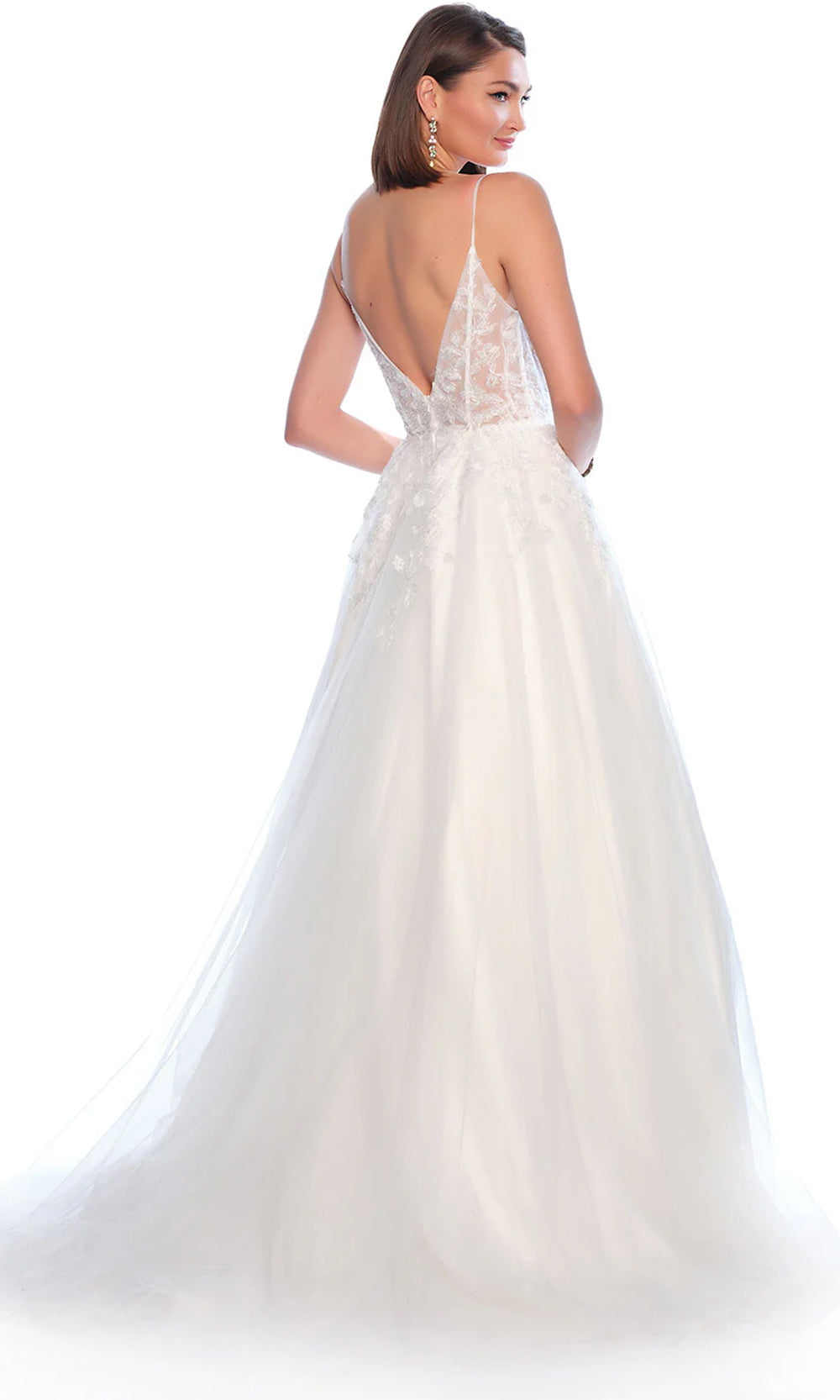 Dave & Johnny Bridal 11834 - Embroidered Tulle Bridal Gown