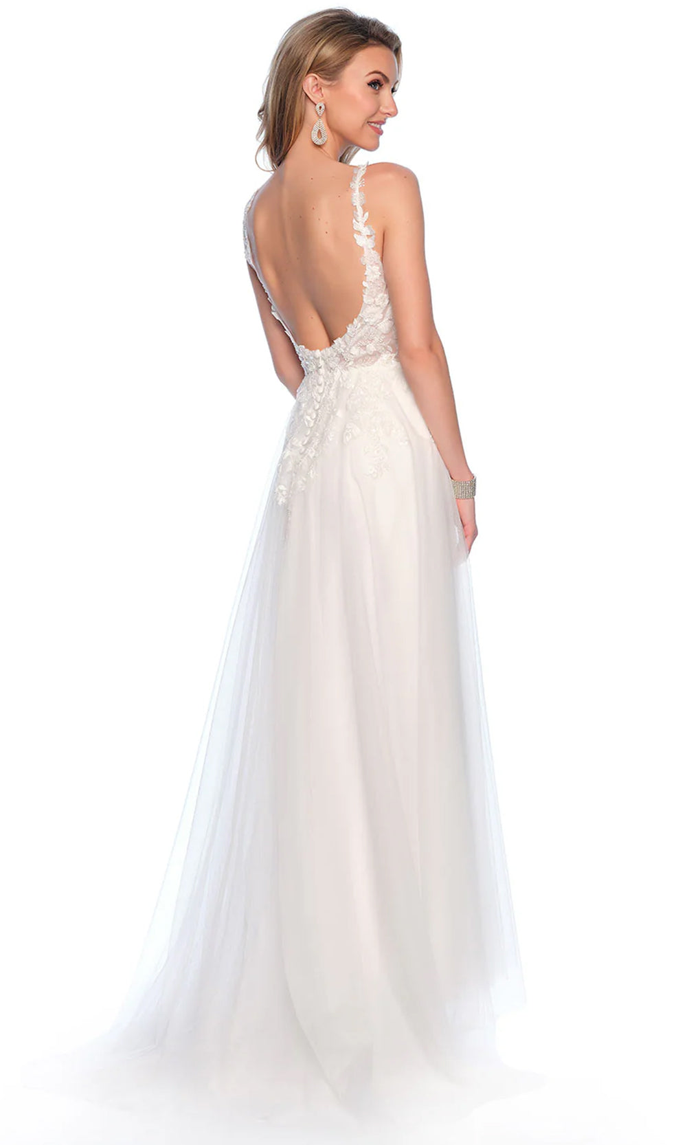 Dave & Johnny Bridal 11946 - Sleeveless Embroidered Bridal Gown