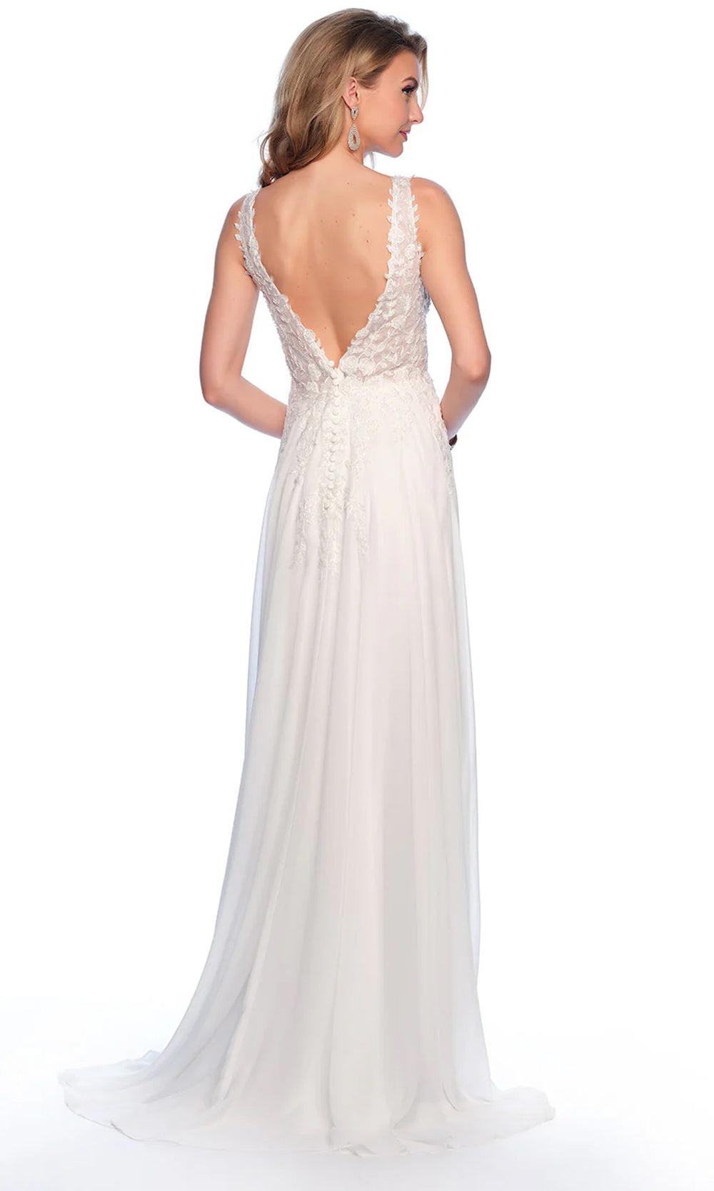 Dave & Johnny Bridal 11952 - Sleeveless Applique Bridal Gown