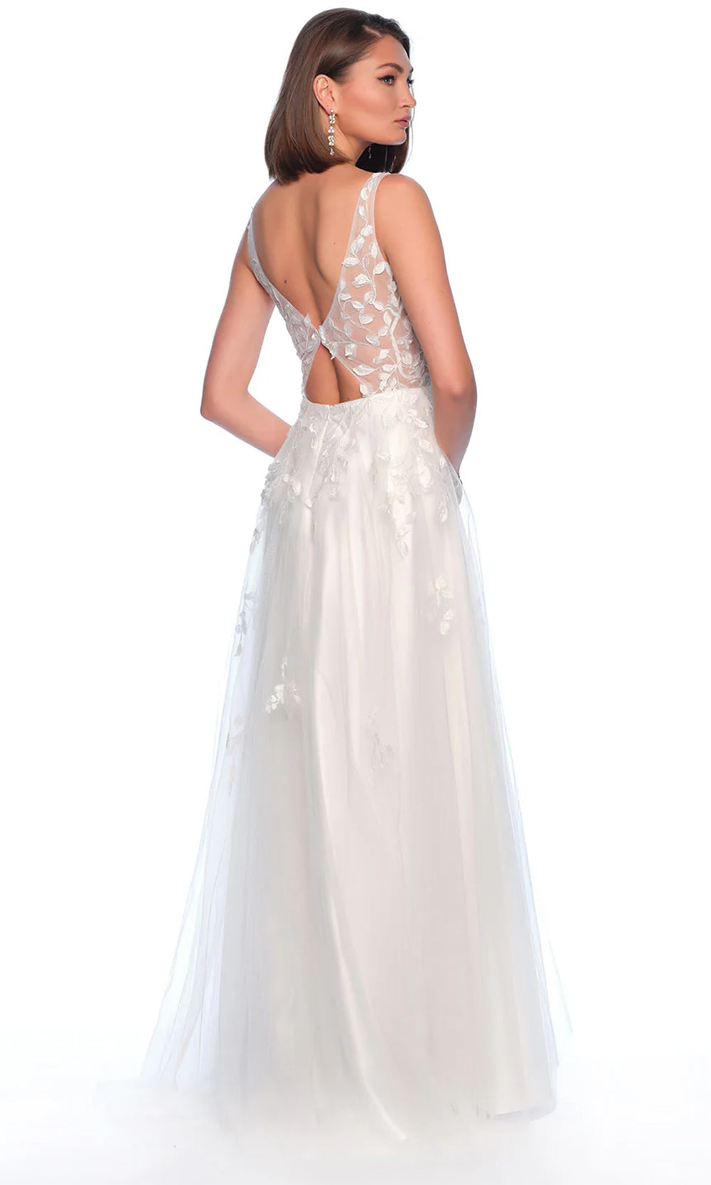 Dave & Johnny Bridal 11969 - Leaf Motif Bridal Gown