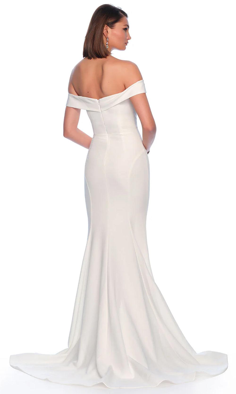 Dave & Johnny Bridal 12088 - Off Shoulder Sheath Bridal Gown