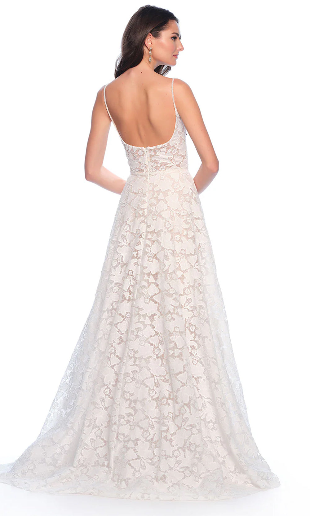 Dave & Johnny Bridal 12116 - Pearl Detail A-Line Bridal Gown
