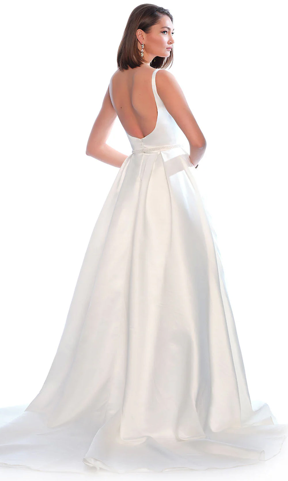 Dave & Johnny Bridal 12119 - Sleeveless Satin Bridal Gown