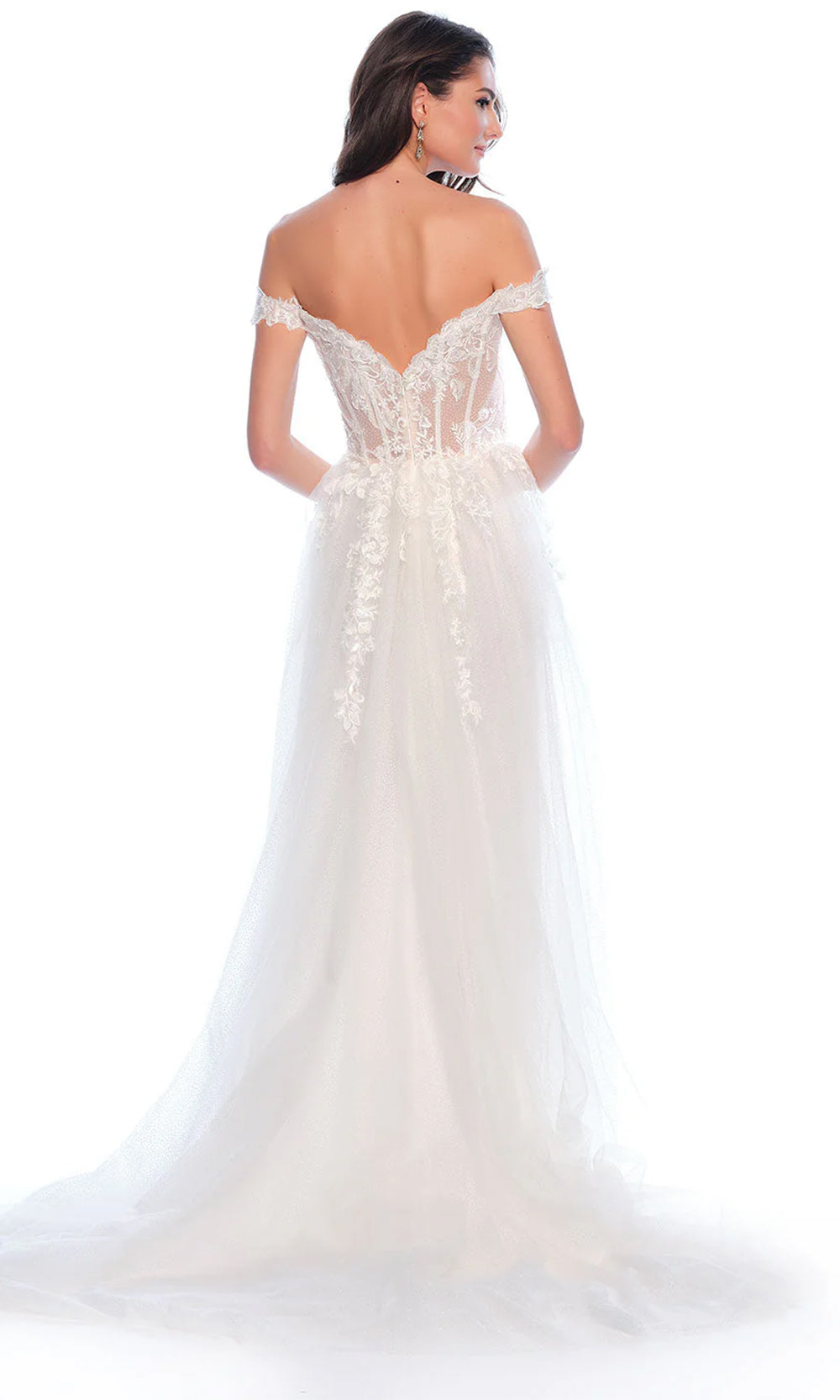 Dave & Johnny Bridal 12123 - Off Shoulder Corset Bridal Gown