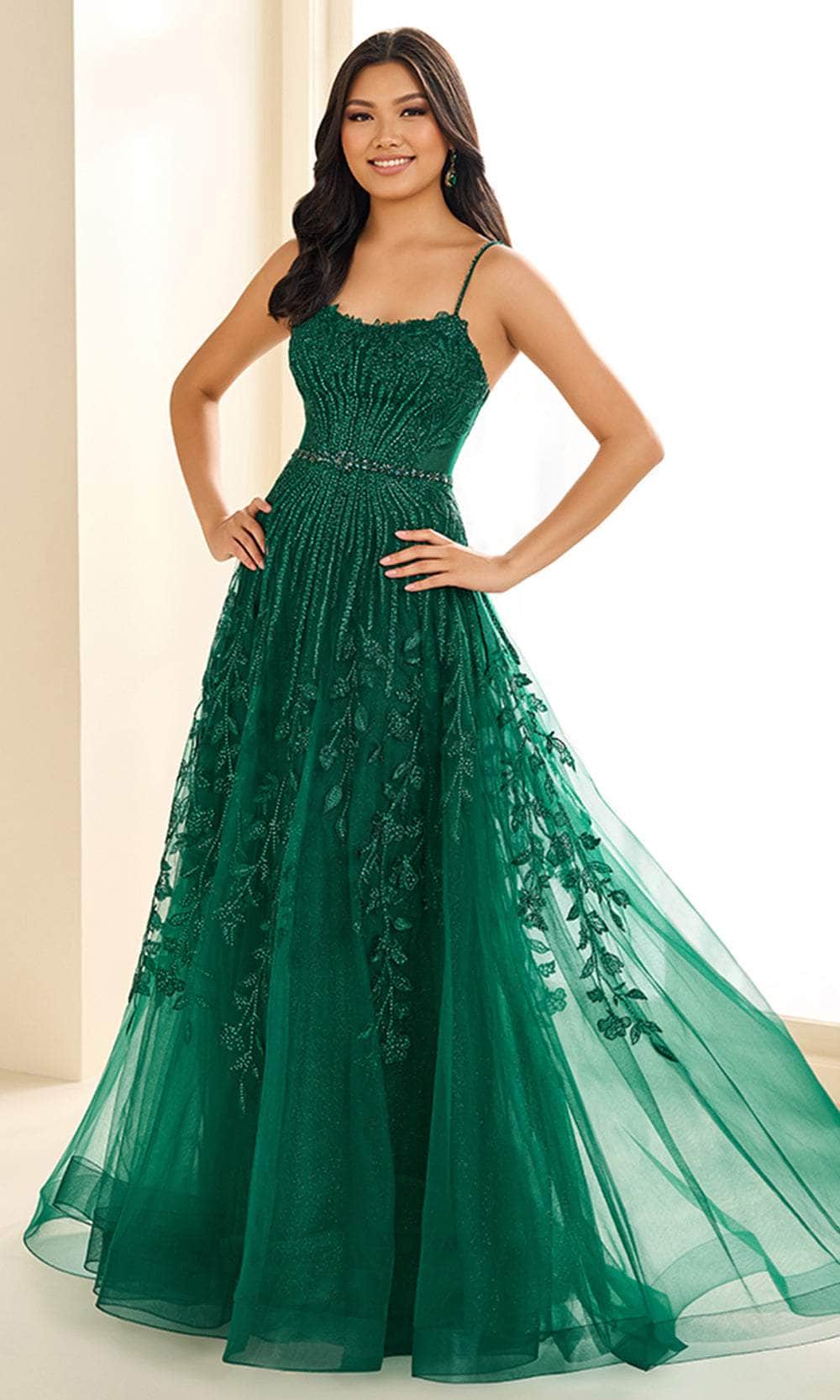slim fit dress slacks Amarra 88913 Size 14 Emerald Prom Dress Lace Corset Ballgown – Glass  Slipper Formals main image 1