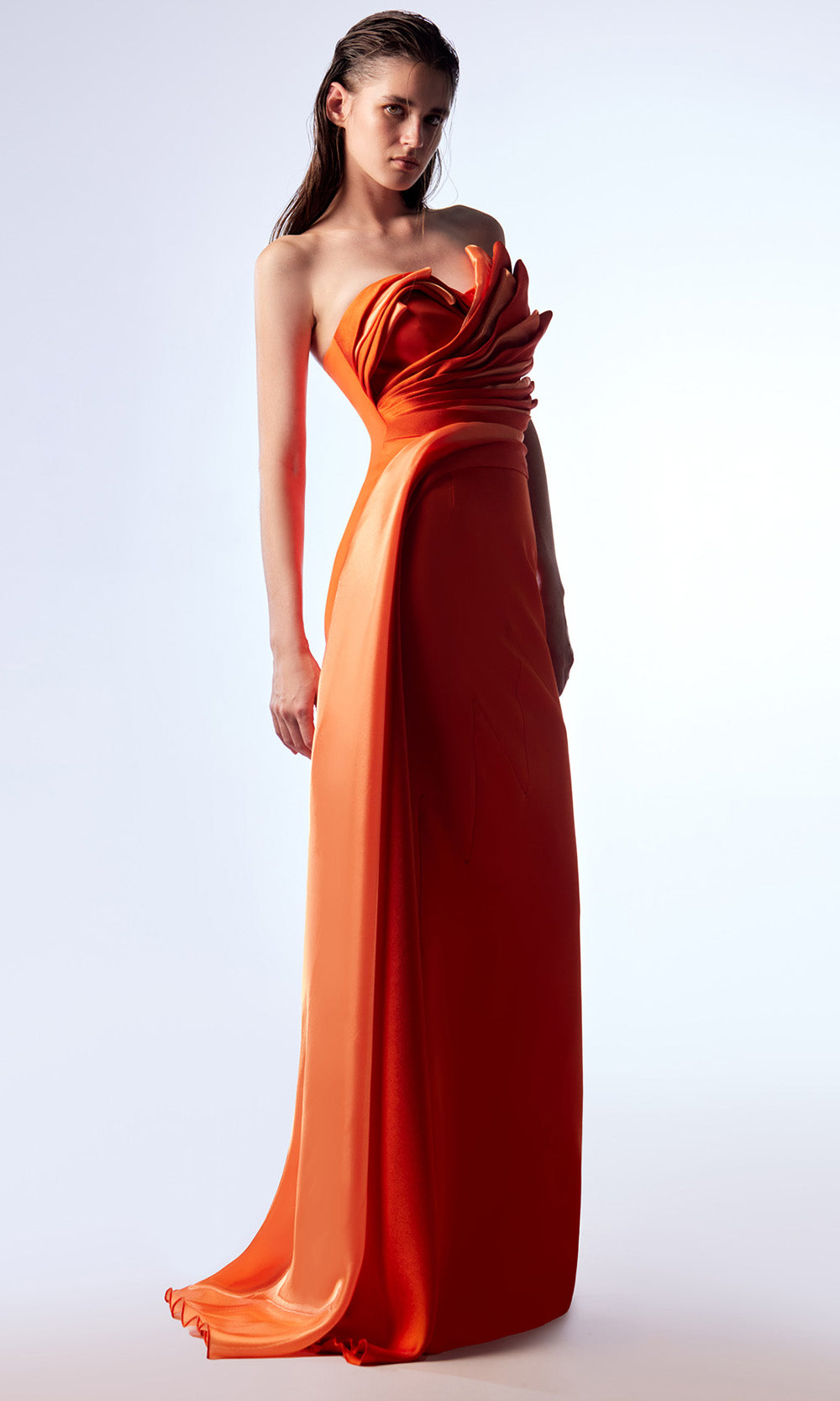 MNM Couture G1719 - Strapless Draped Sheath Gown Prom Dresses