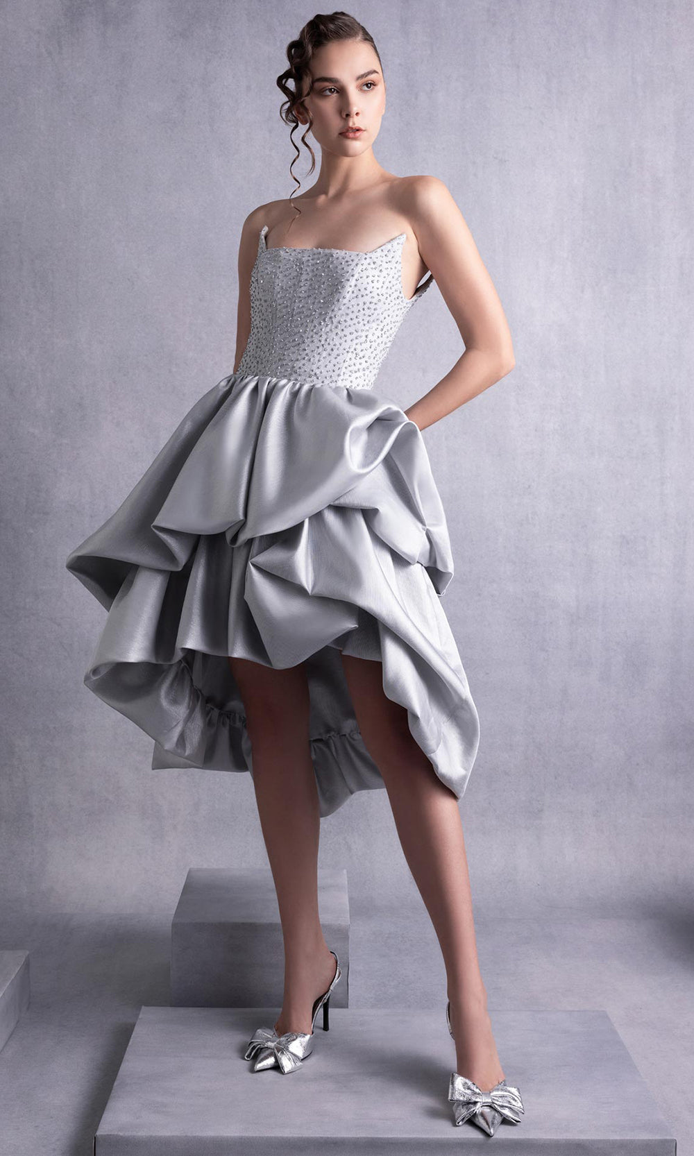 MNM Couture GOS2538 - Strapless Bubble A-Line Evening Dress Cocktail Dresses