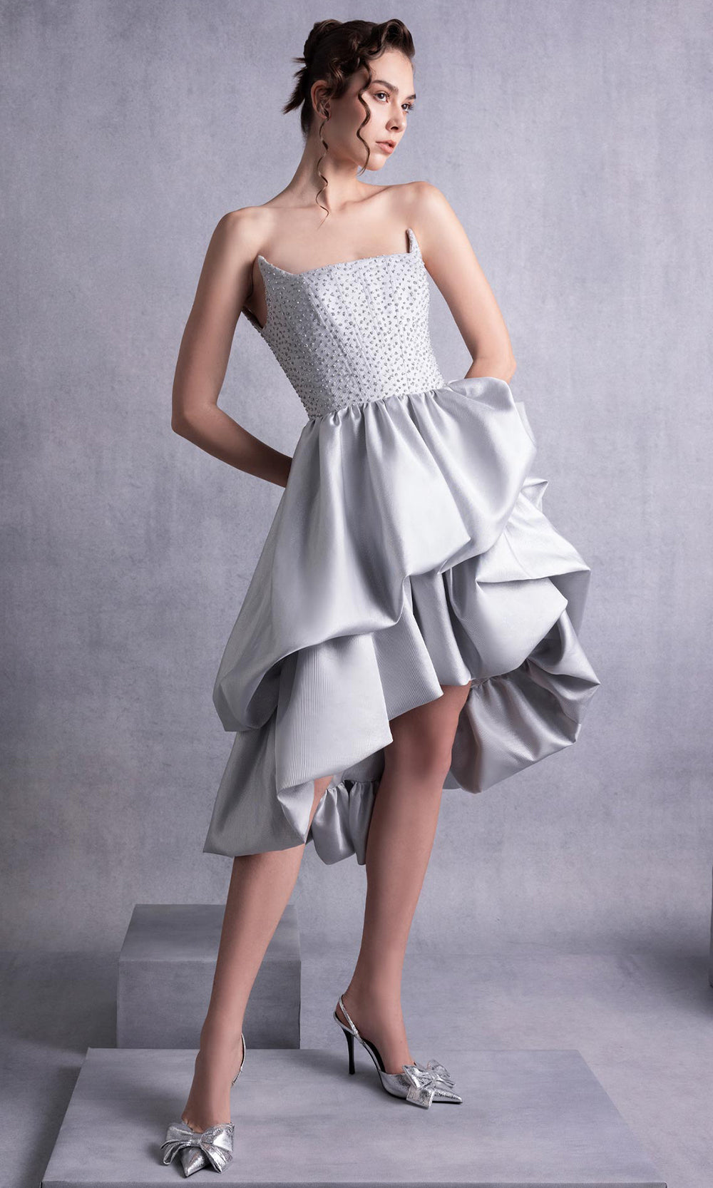 MNM Couture GOS2538 - Strapless Bubble A-Line Evening Dress Cocktail Dresses
