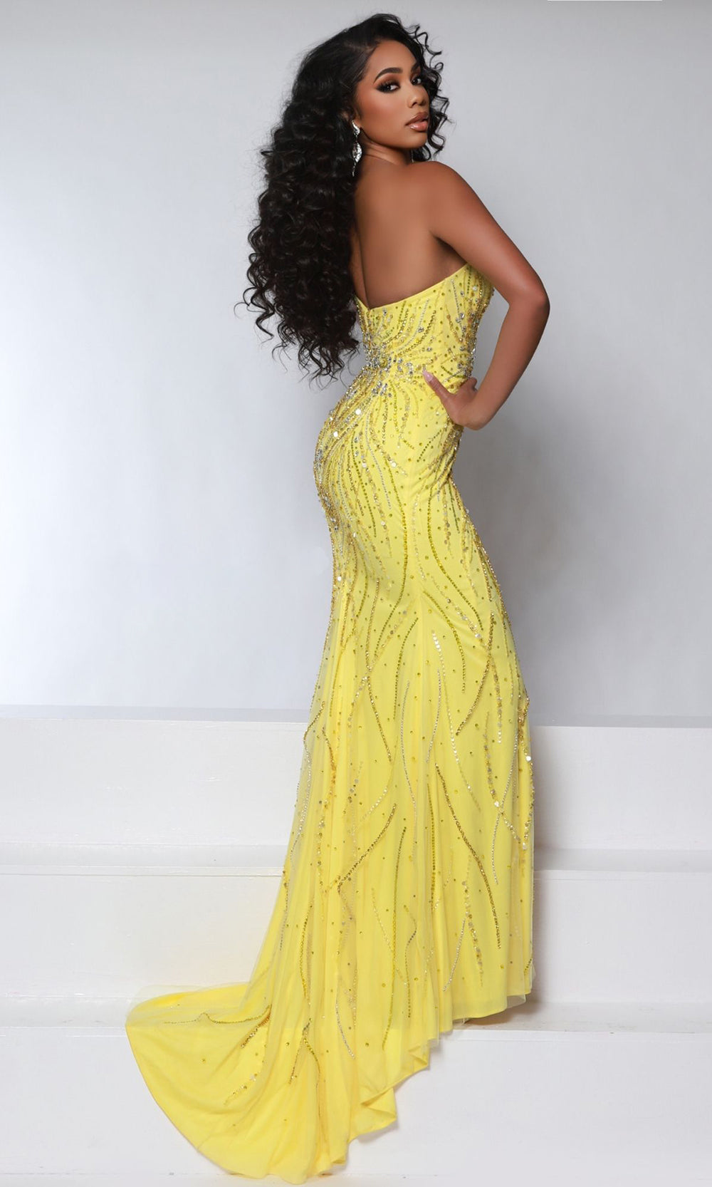 Johnathan Kayne 2956 - Oversized Rosette Evening Gown