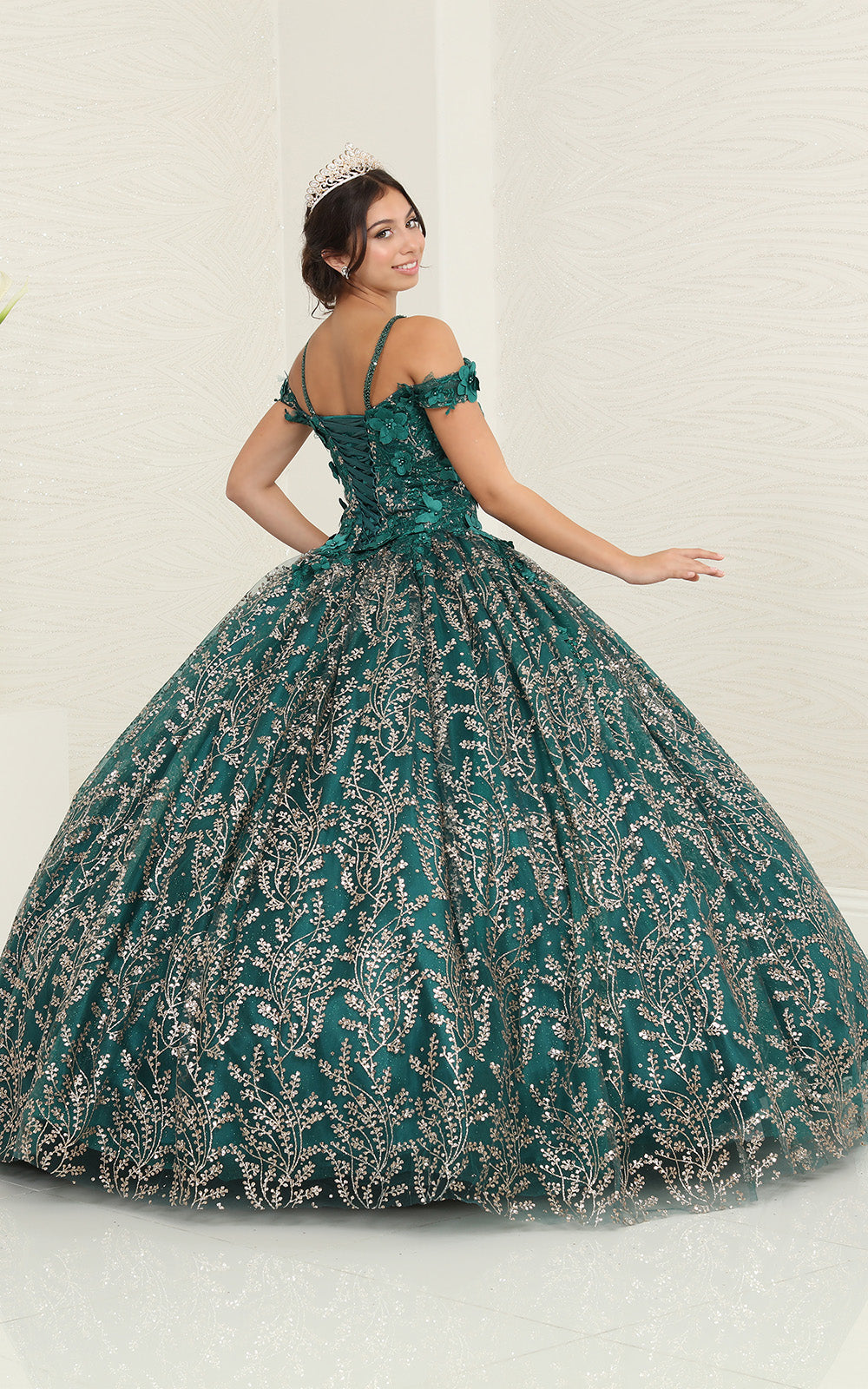 May Queen LK204 - Applique Ballgown