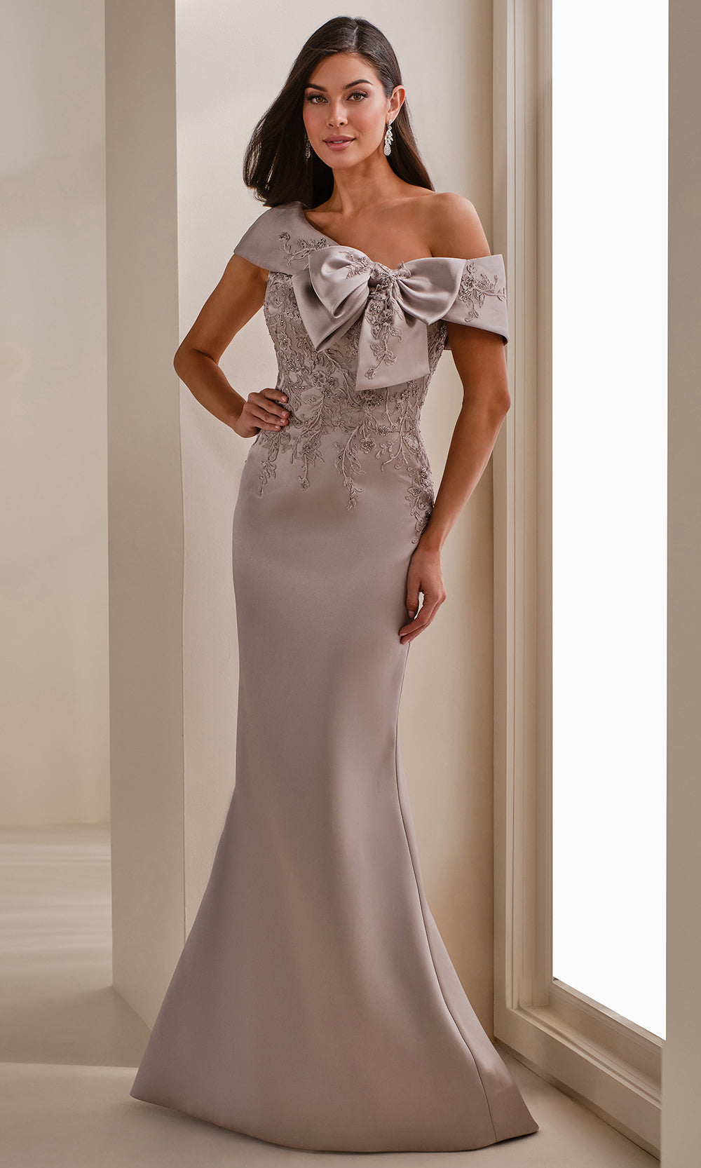 Montage by Mon Cheri M3111 - Lace Appliqued Mermaid Evening Gown Mother of the Bride Dresses