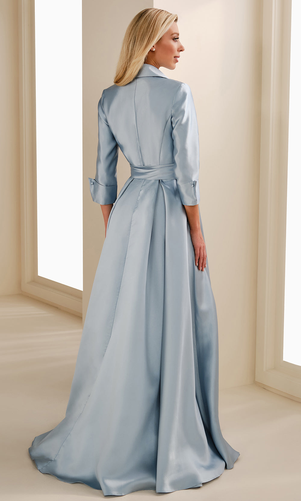 Montage by Mon Cheri M3114 - Button Front A-Line Gown with Sash Mother of the Bride Dresses