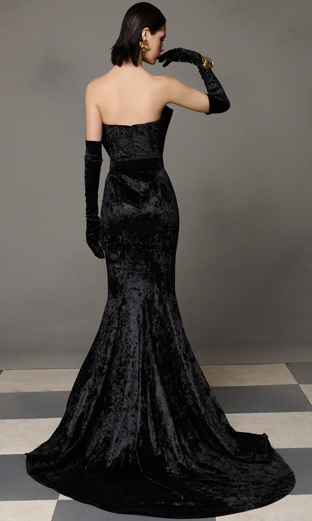 MNM Couture N0631 - Strapless Mermaid Gown with Matching Belt Evening Dresses