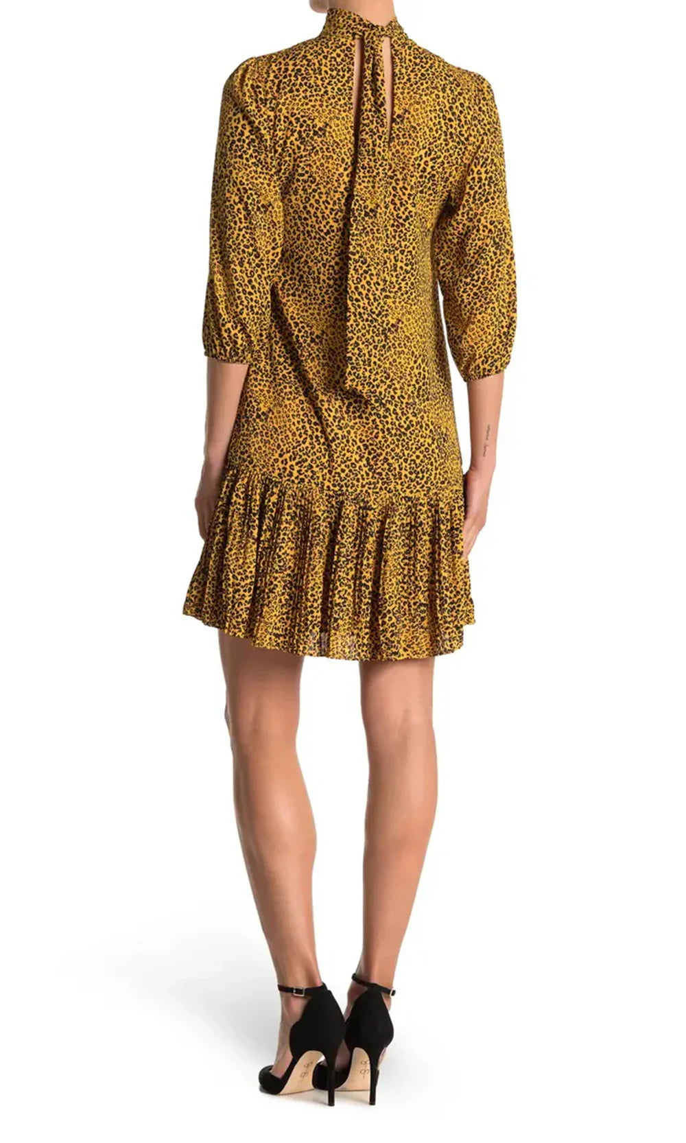 Nanette Nanette Lepore NM1F17171 - Three-Quarter Sleeve Printed Chiffon Dress Homecoming Dresses