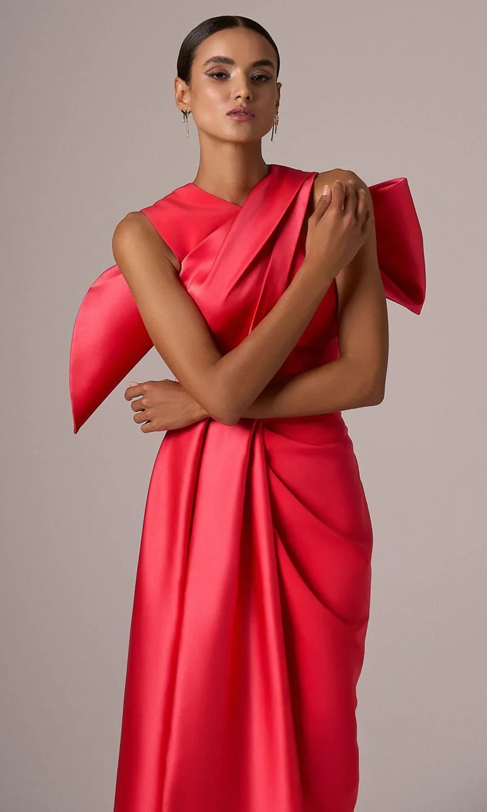 MNM Couture E0081 - Sleeveless Draped Long Gown Formal Gowns