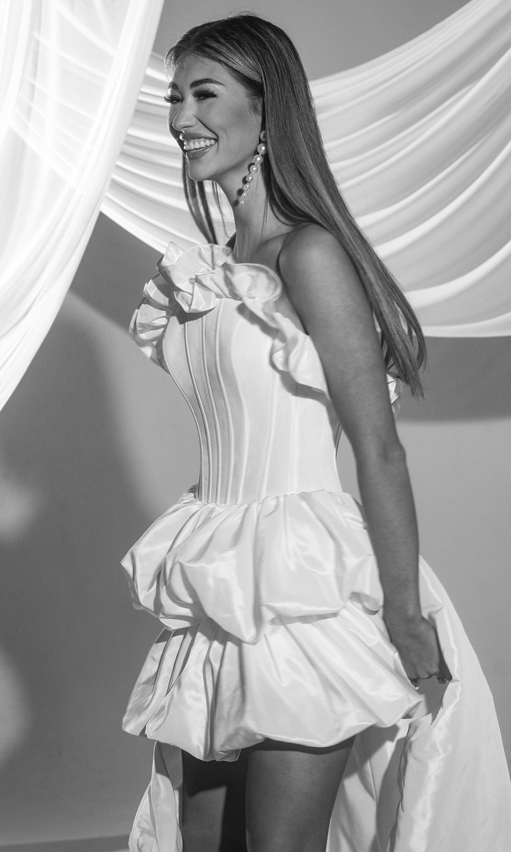 Rachel Allan RB1008 - Taffeta Bubble Skirt Bridal Dress Cocktail Dresses