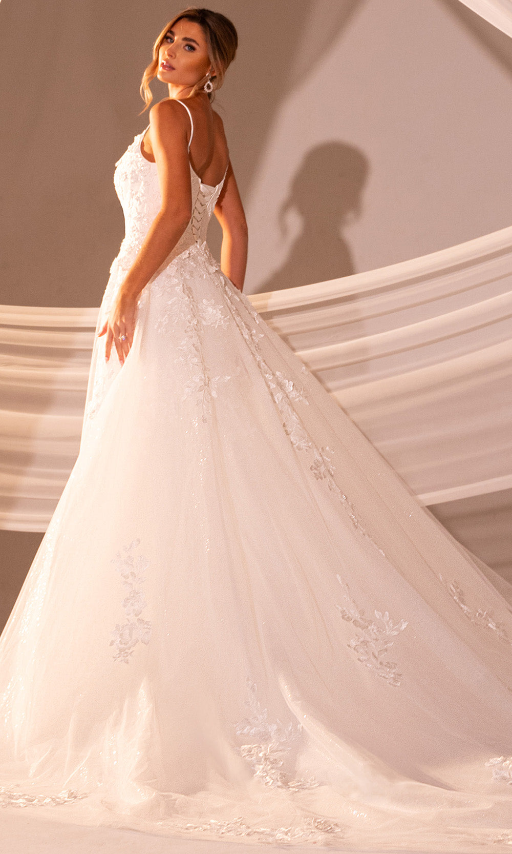 Rachel Allan RB3228 - Spaghetti Strap Sweetheart Lace Gown Wedding Dresses